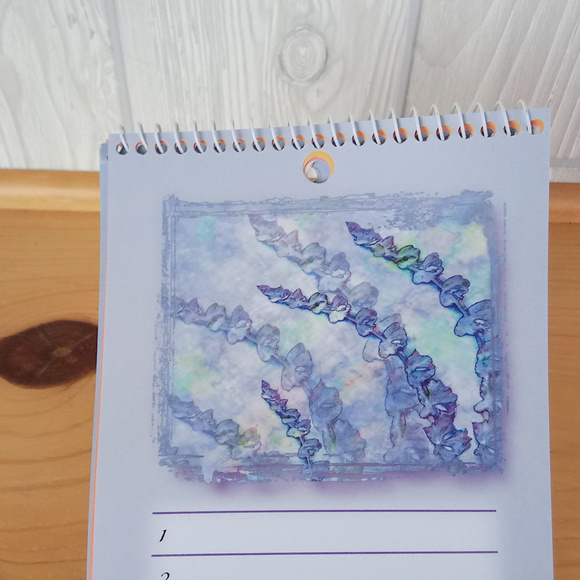 🆕For Any Year,  Tall Wall Floral Calendar, Lined - Picture 8 of 8